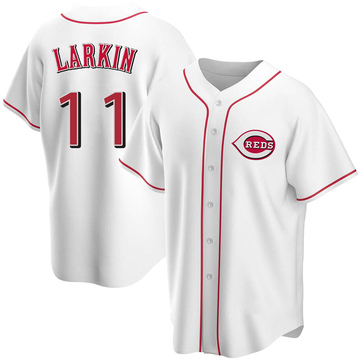 Men's Cincinnati Reds #11 Barry Larkin White 1990 Throwback Jersey on  sale,for Cheap,wholesale from China