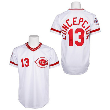 Wholesale Men's Cincinnati Reds Grey 13 Dave Concepcion 11 Barry