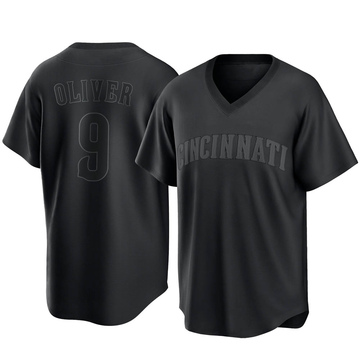 Joe Oliver Men's Cincinnati Reds Alternate Jersey - Black Golden