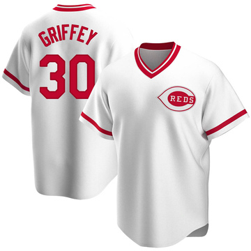 Fanatics (Nike) Ken Griffey Jr. Cincinnati Reds Nike Coop Replica Cooperstown Jersey - White, White, 100% POLYESTER, Size S, Rally House