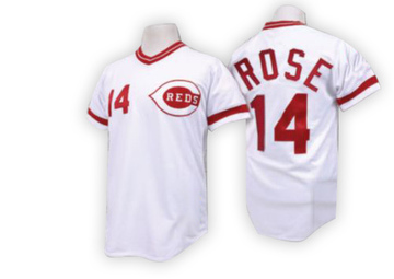 1975 Pete Rose Cincinnati Reds Authentic Jersey (Grey) – Corporate