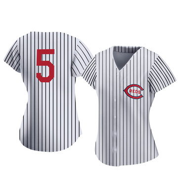 Women's Johnny Bench Cincinnati Reds Authentic White Home Cool Base Jersey  by Majestic